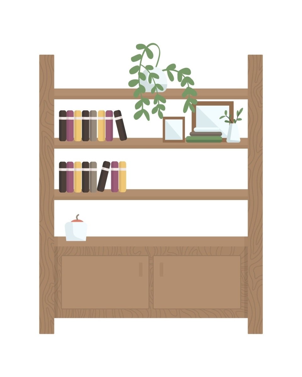 Home decoration flat color vector objects set