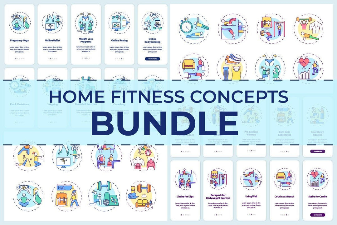 Home fitness concepts bundle