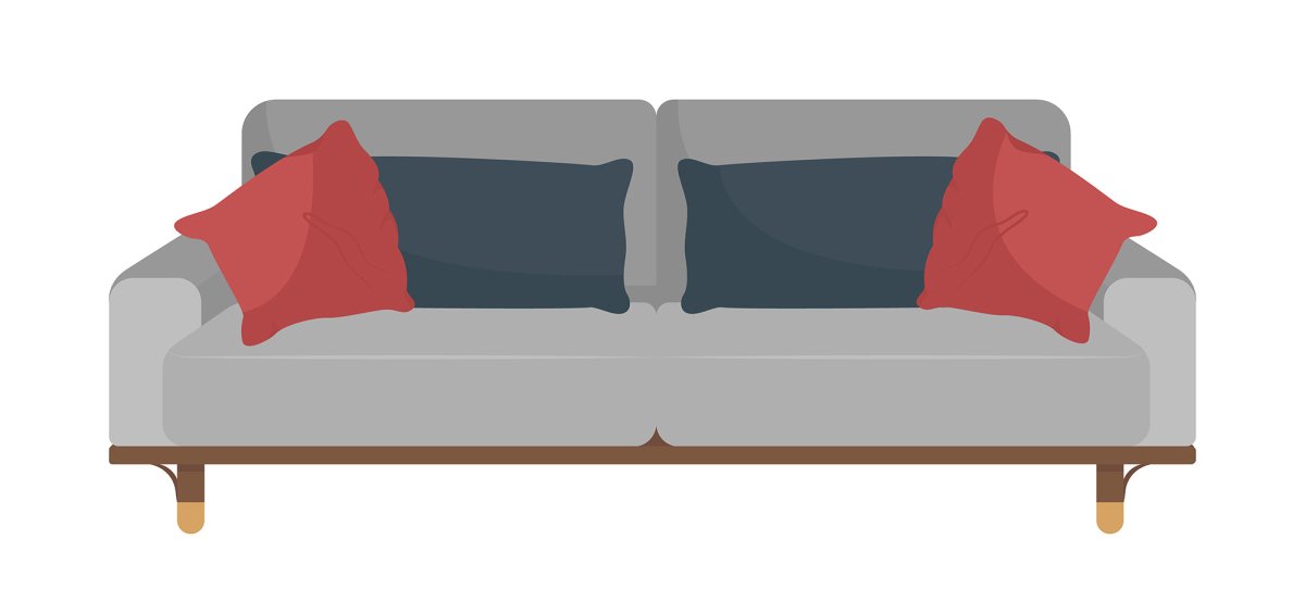 Home interior furniture vector illustration set
