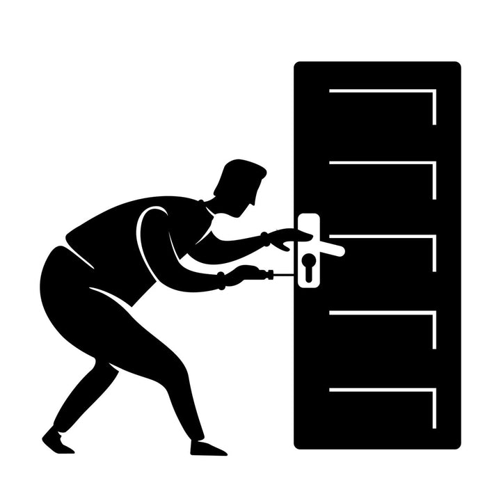 Home repairs black silhouette vector illustrations kit