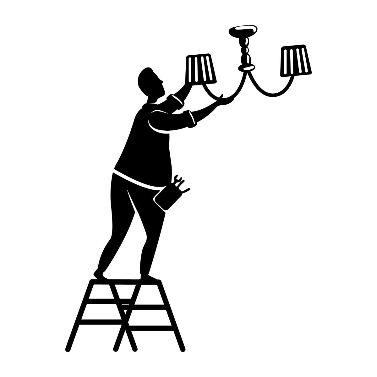 Home repairs black silhouette vector illustrations kit