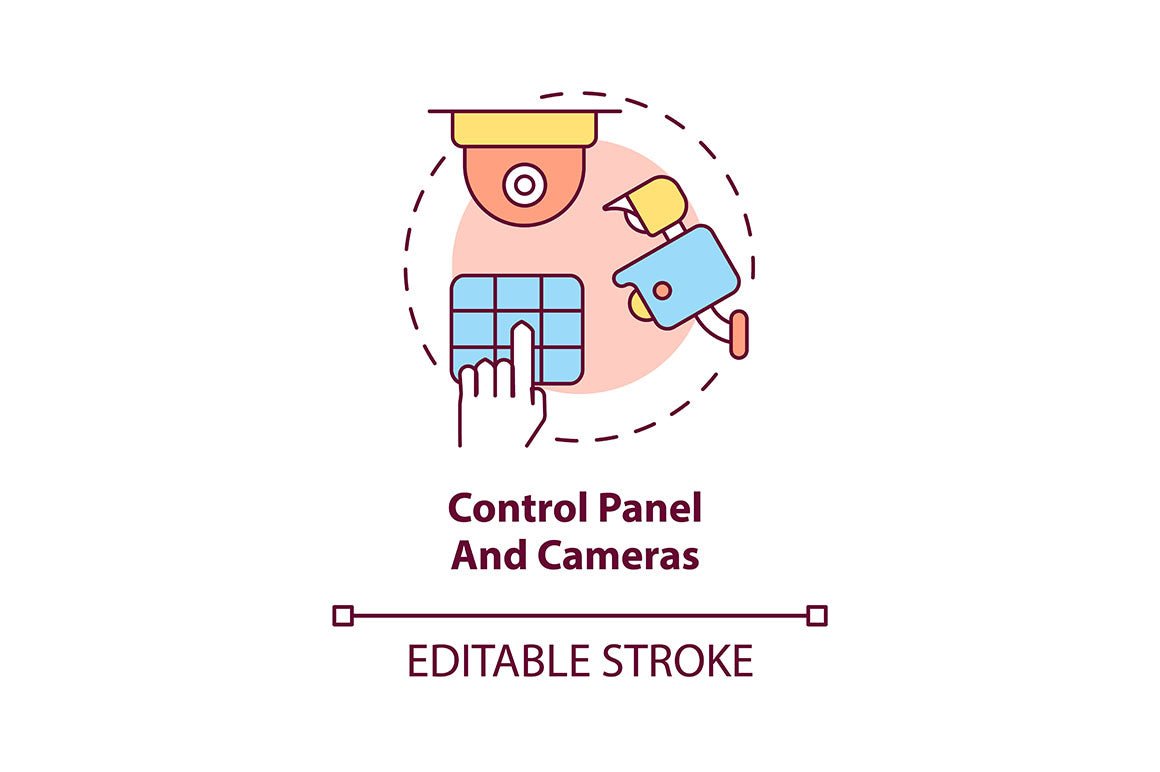 Home security concept icons bundle