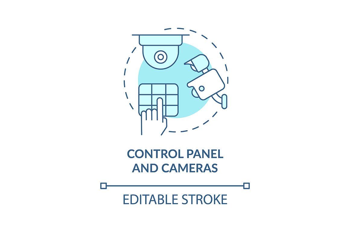 Home security concept icons bundle