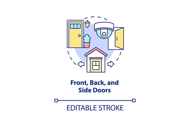 Home security concept icons bundle
