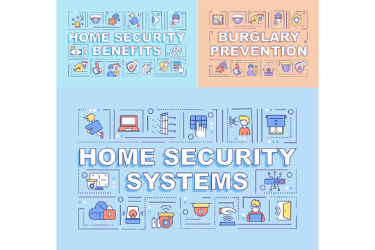 Home Security Systems Banners Bundle