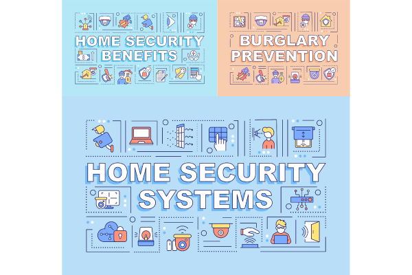 Home Security Systems Banners Bundle