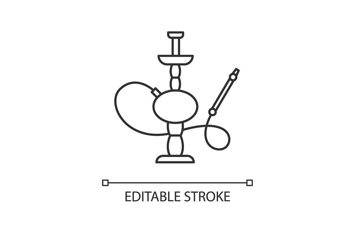 Hookah pixel perfect linear icons set