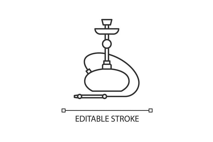 Hookah pixel perfect linear icons set