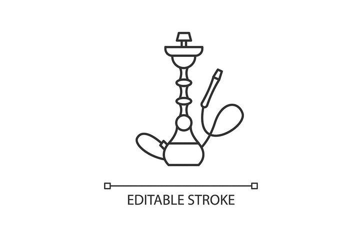 Hookah pixel perfect linear icons set