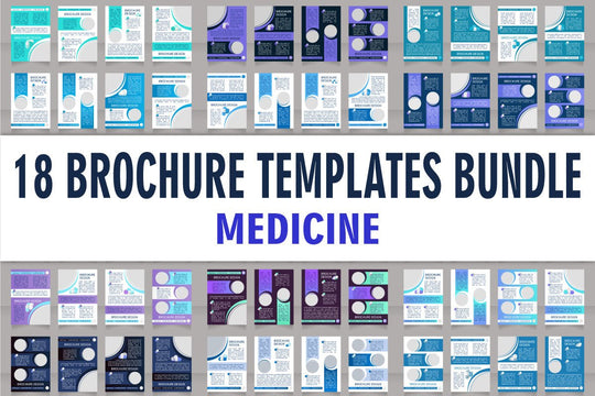Hospitalization brochure template bundle