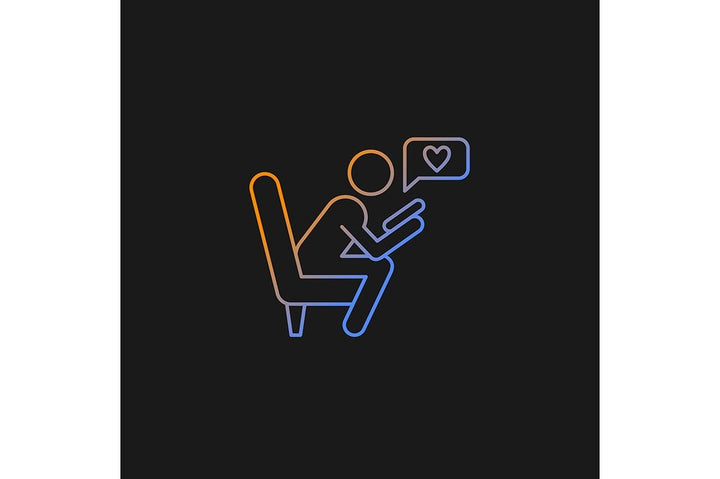 Human behaviour gradient icons set for dark and light mode