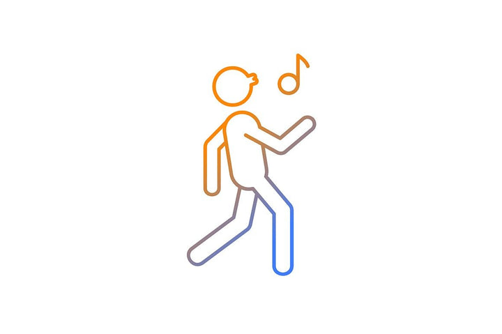Human behaviour gradient icons set for dark and light mode