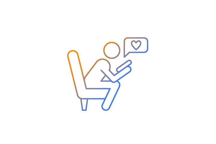 Human behaviour gradient icons set for dark and light mode