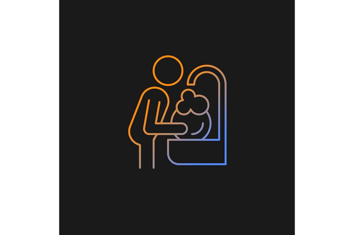 Human behaviour gradient icons set for dark and light mode