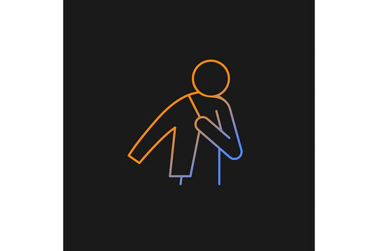 Human behaviour gradient icons set for dark and light mode
