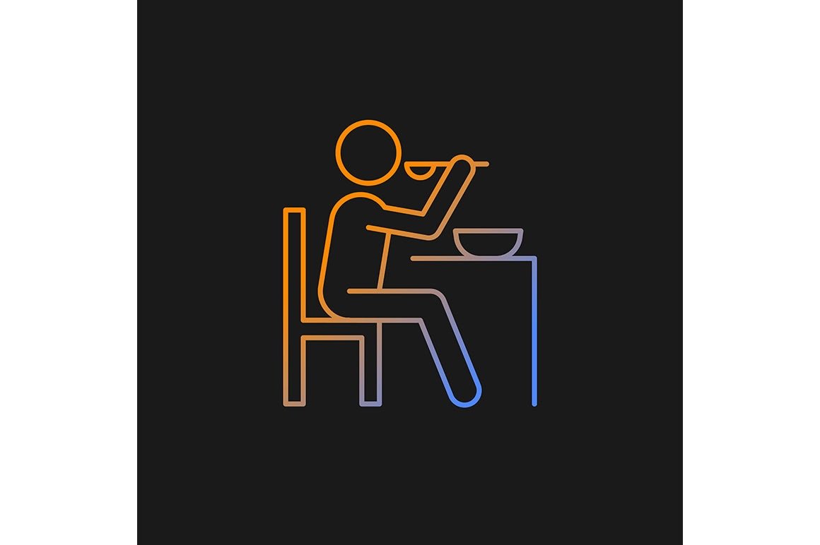 Human behaviour gradient icons set for dark and light mode