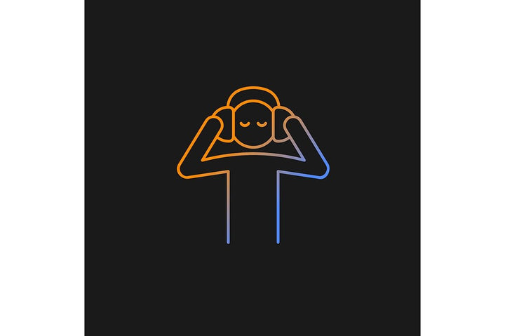 Human behaviour gradient icons set for dark and light mode