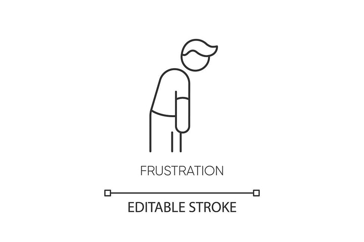 Human feelings pixel perfect linear icons set