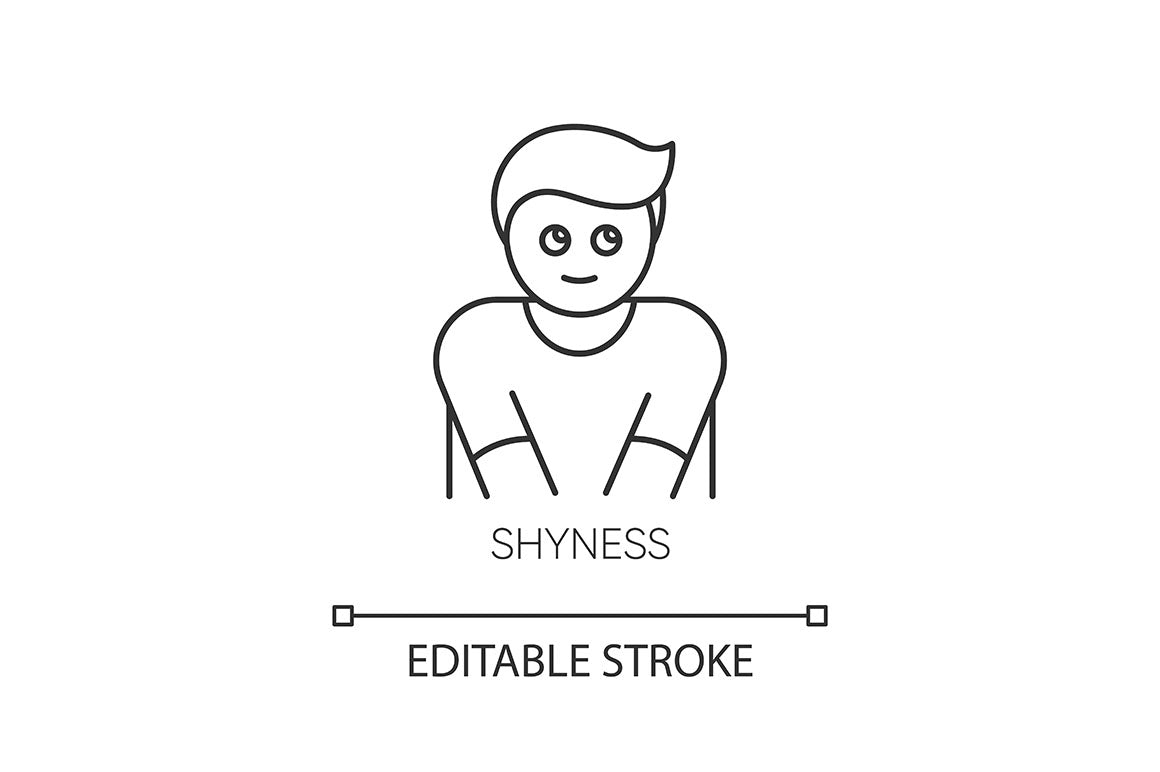 Human feelings pixel perfect linear icons set
