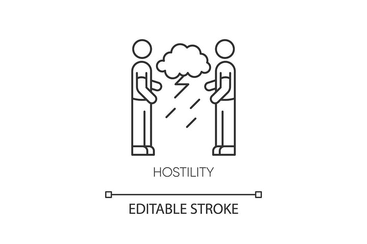Human feelings pixel perfect linear icons set