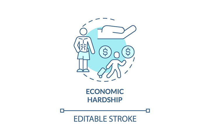 Human trade blue concept icons set
