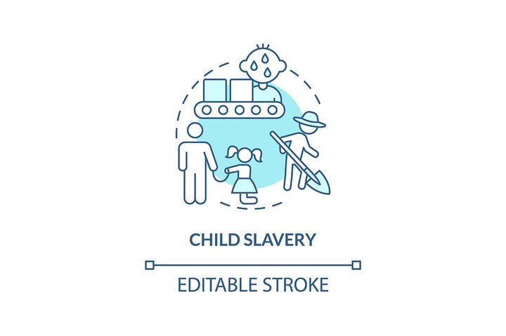 Human trade blue concept icons set