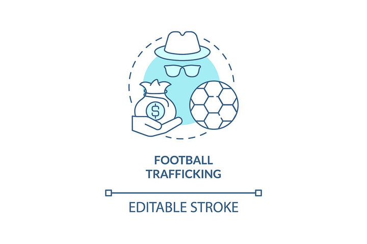 Human trade blue concept icons set