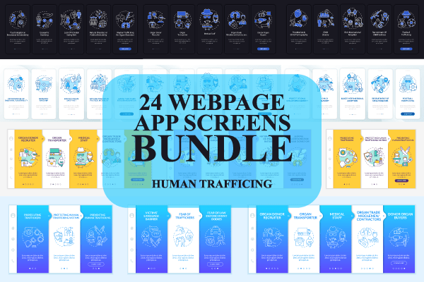 Human Trafficking App Screens Bundle