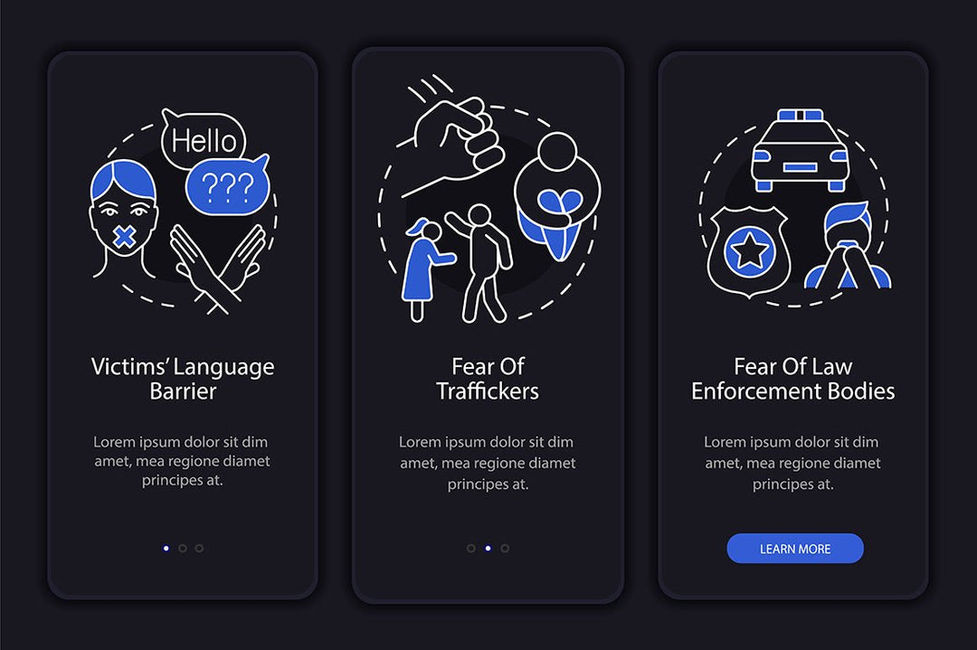 Human Trafficking App Screens Bundle