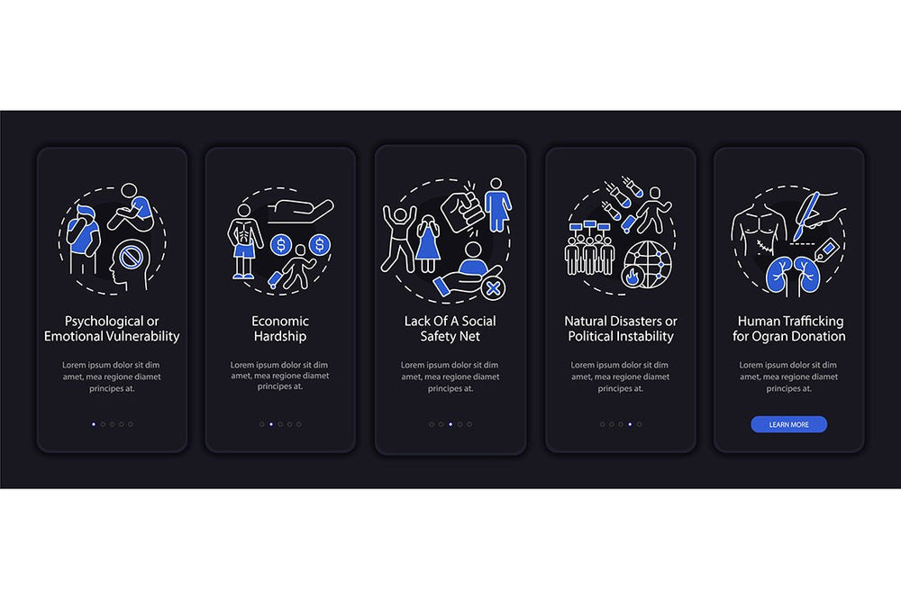Human Trafficking App Screens Bundle