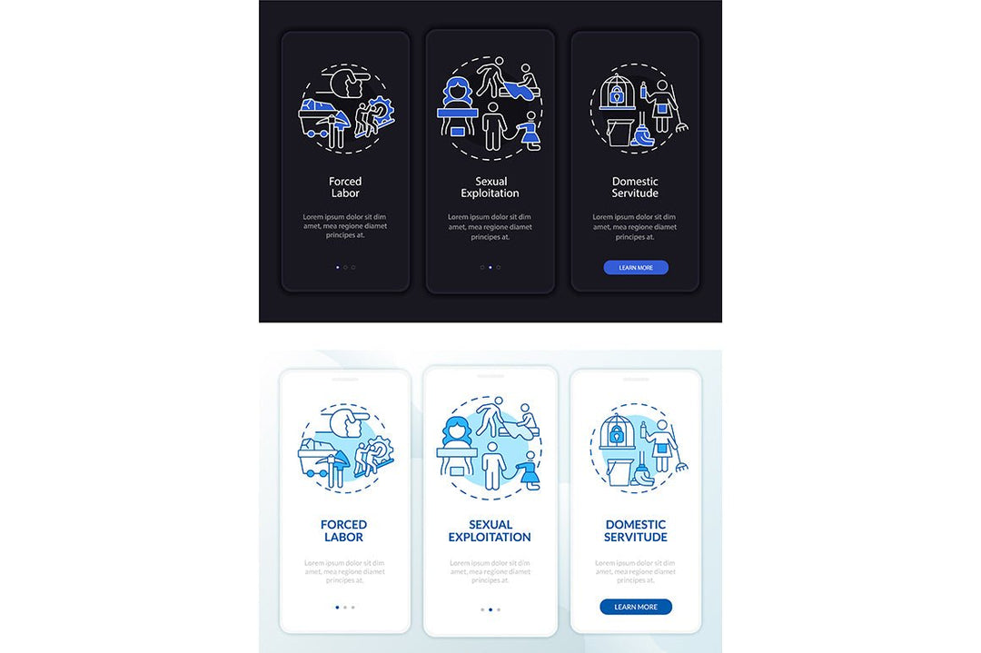 Human Trafficking App Screens Bundle