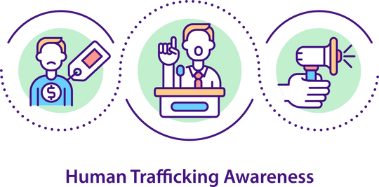 Human Trafficking Awareness Icons Bundle