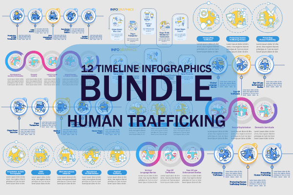 Human Trafficking Infographics Bundle