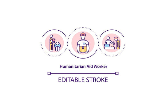 Humanitarian Aid Program Icons Bundle