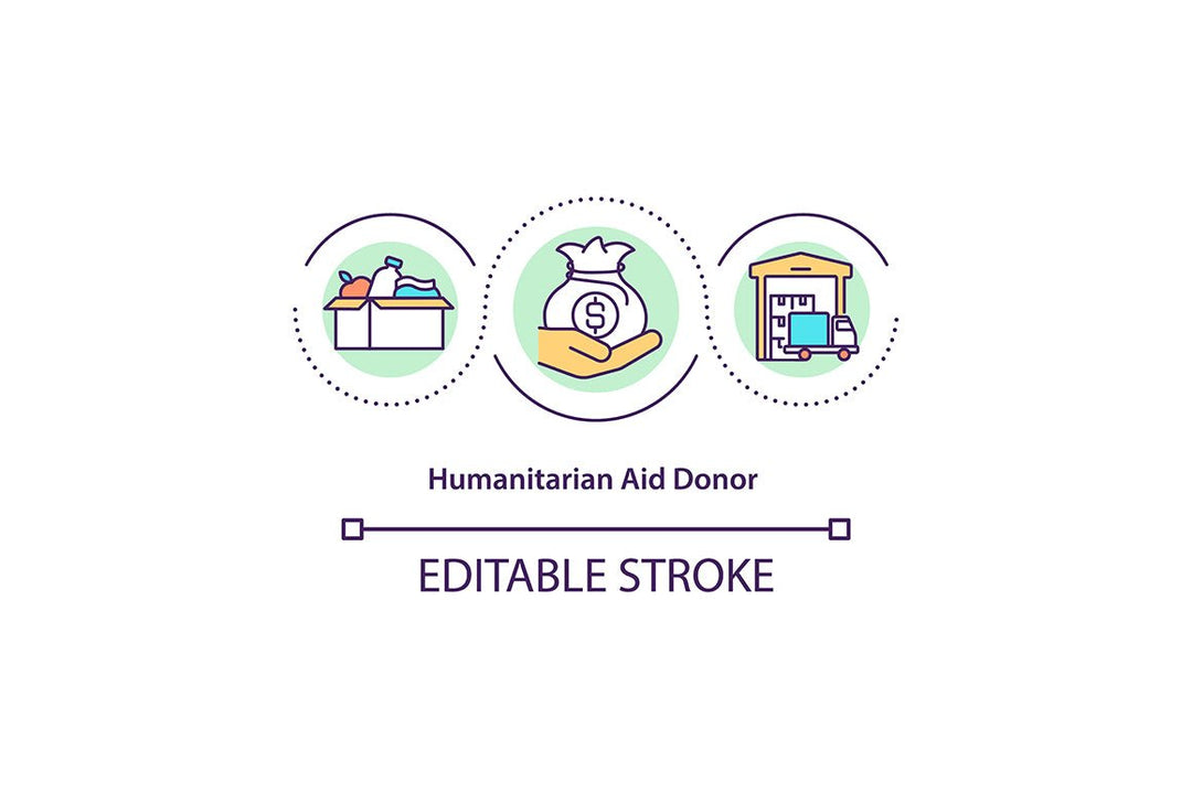 Humanitarian Aid Program Icons Bundle