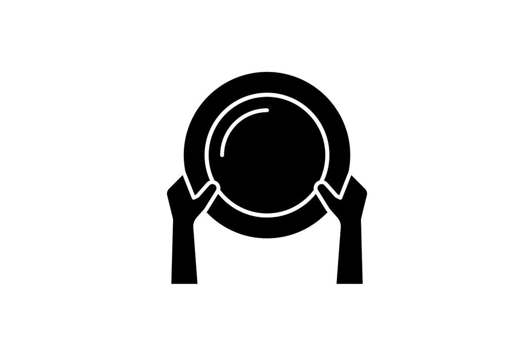 Hunger and food security black glyph icons set on white space