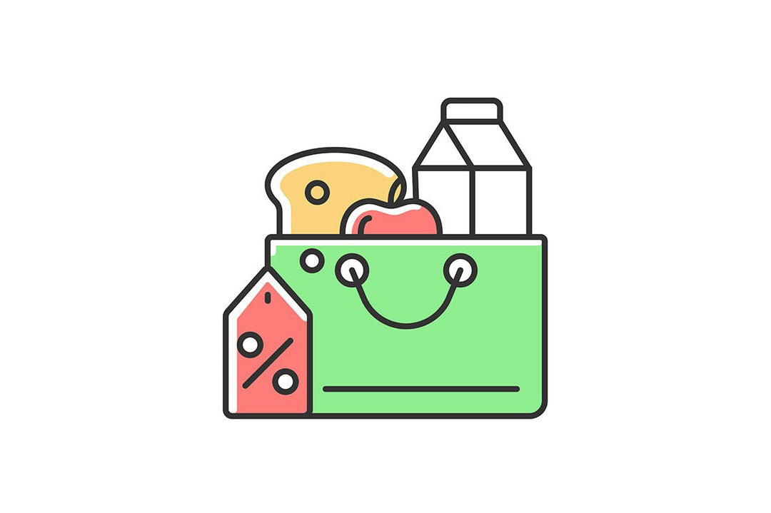 Hunger and food security RGB color icons set