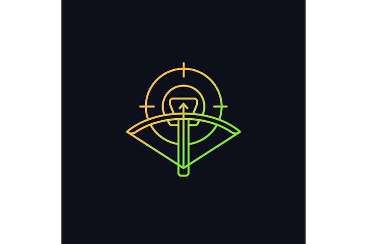 Hunting gradient icons set for dark and light mode