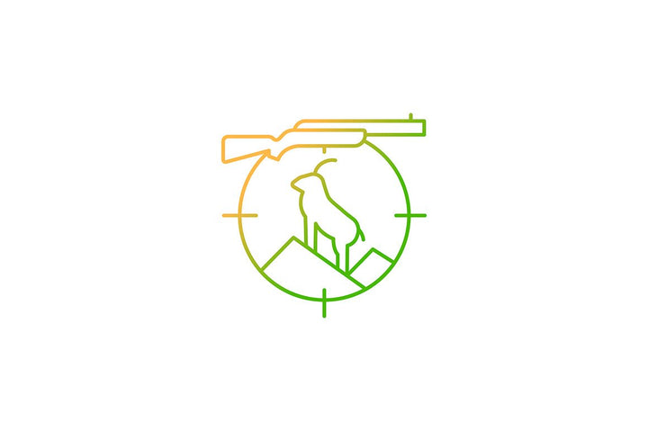 Hunting gradient icons set for dark and light mode