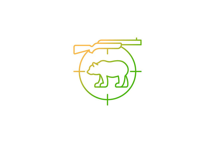 Hunting gradient icons set for dark and light mode