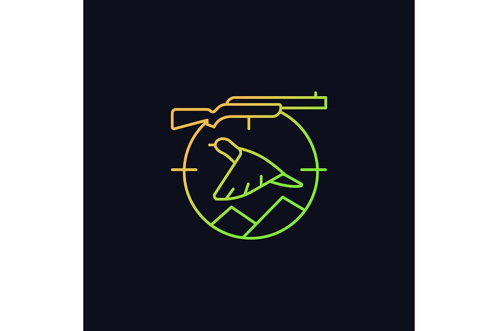 Hunting gradient icons set for dark and light mode
