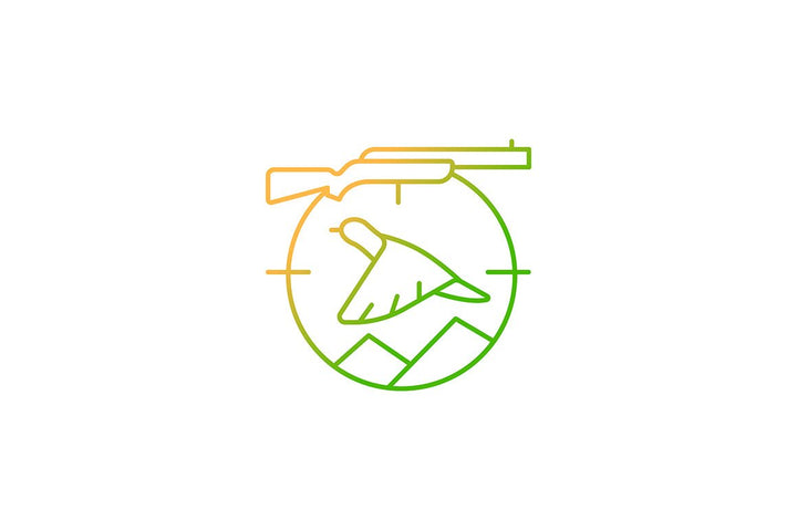 Hunting gradient icons set for dark and light mode