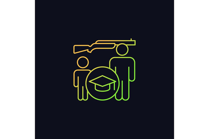 Hunting gradient icons set for dark and light mode
