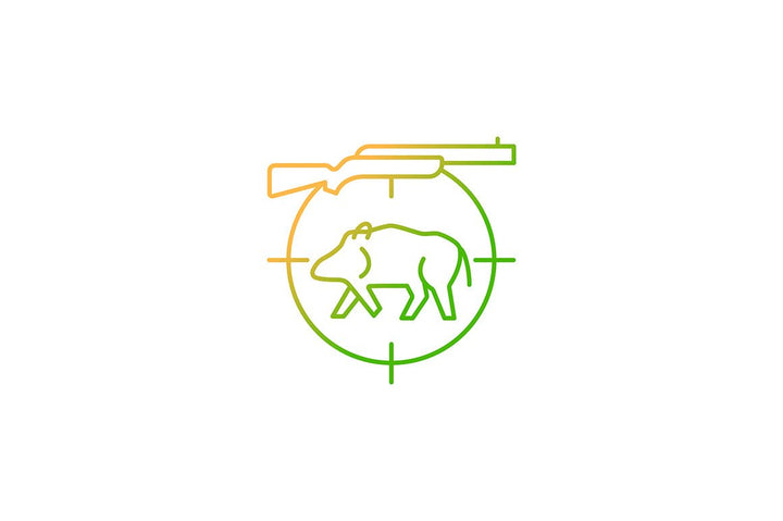 Hunting gradient icons set for dark and light mode