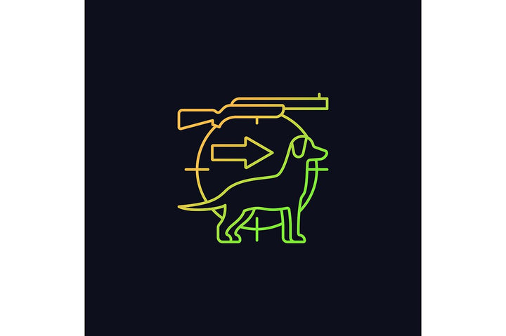 Hunting gradient icons set for dark and light mode