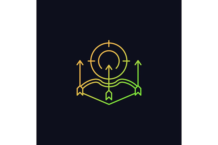 Hunting gradient icons set for dark and light mode