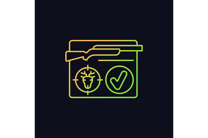 Hunting gradient icons set for dark and light mode