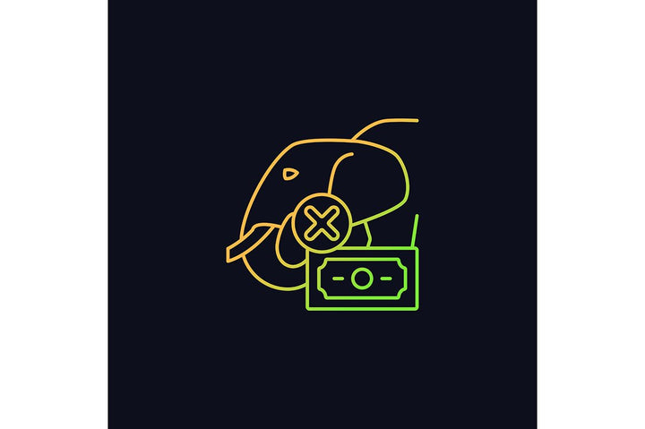 Hunting gradient icons set for dark and light mode