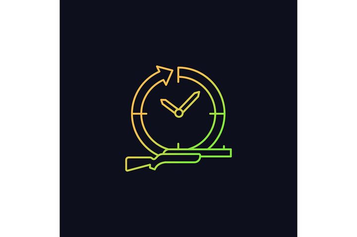 Hunting gradient icons set for dark and light mode