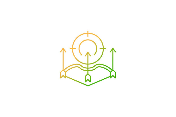 Hunting gradient icons set for dark and light mode